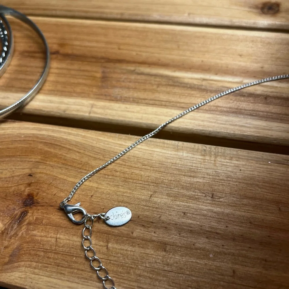 Claire's Silver Owl Necklace with Owl Pendant